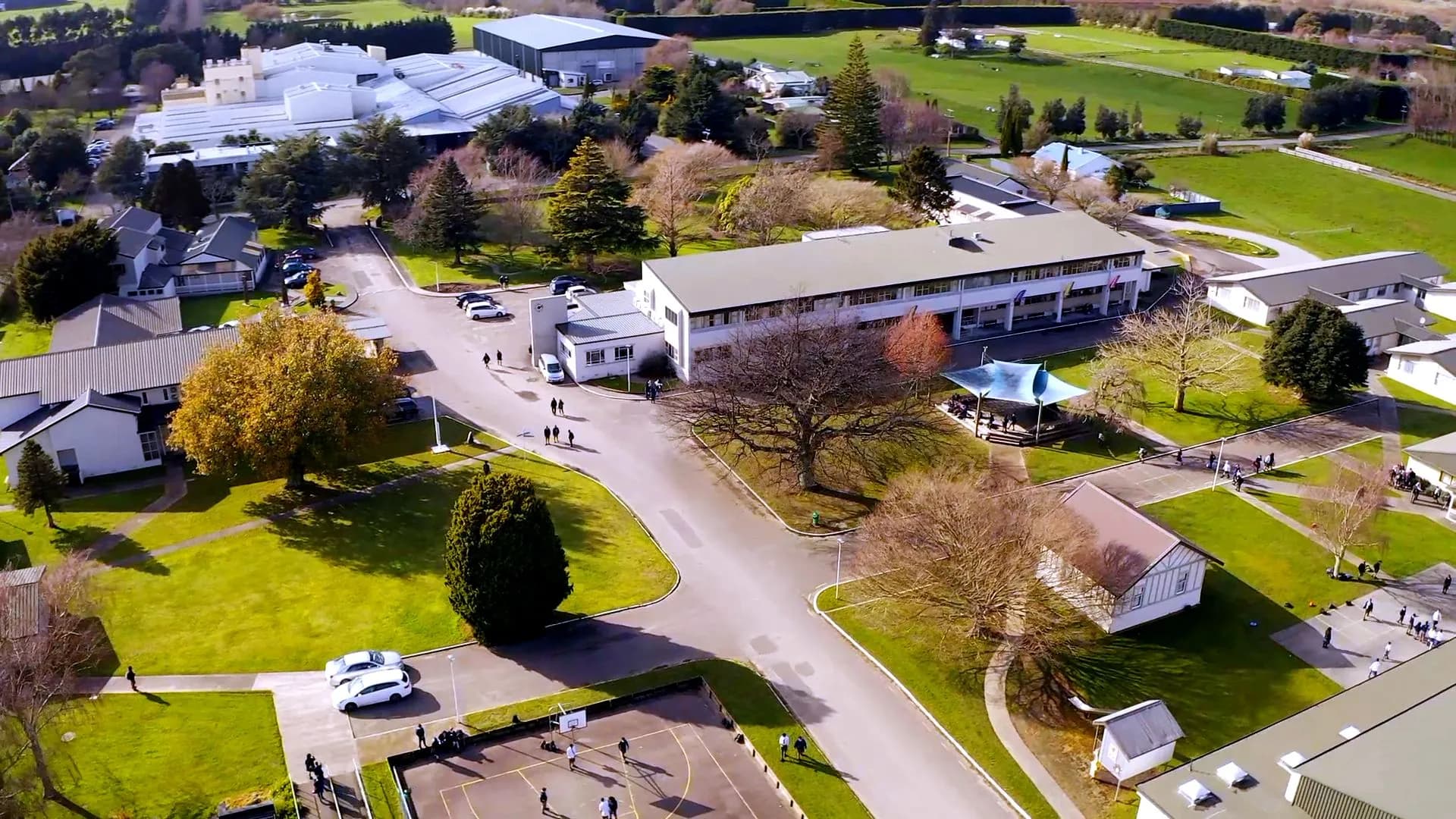 Aerial view of Longburn Adventist College campus